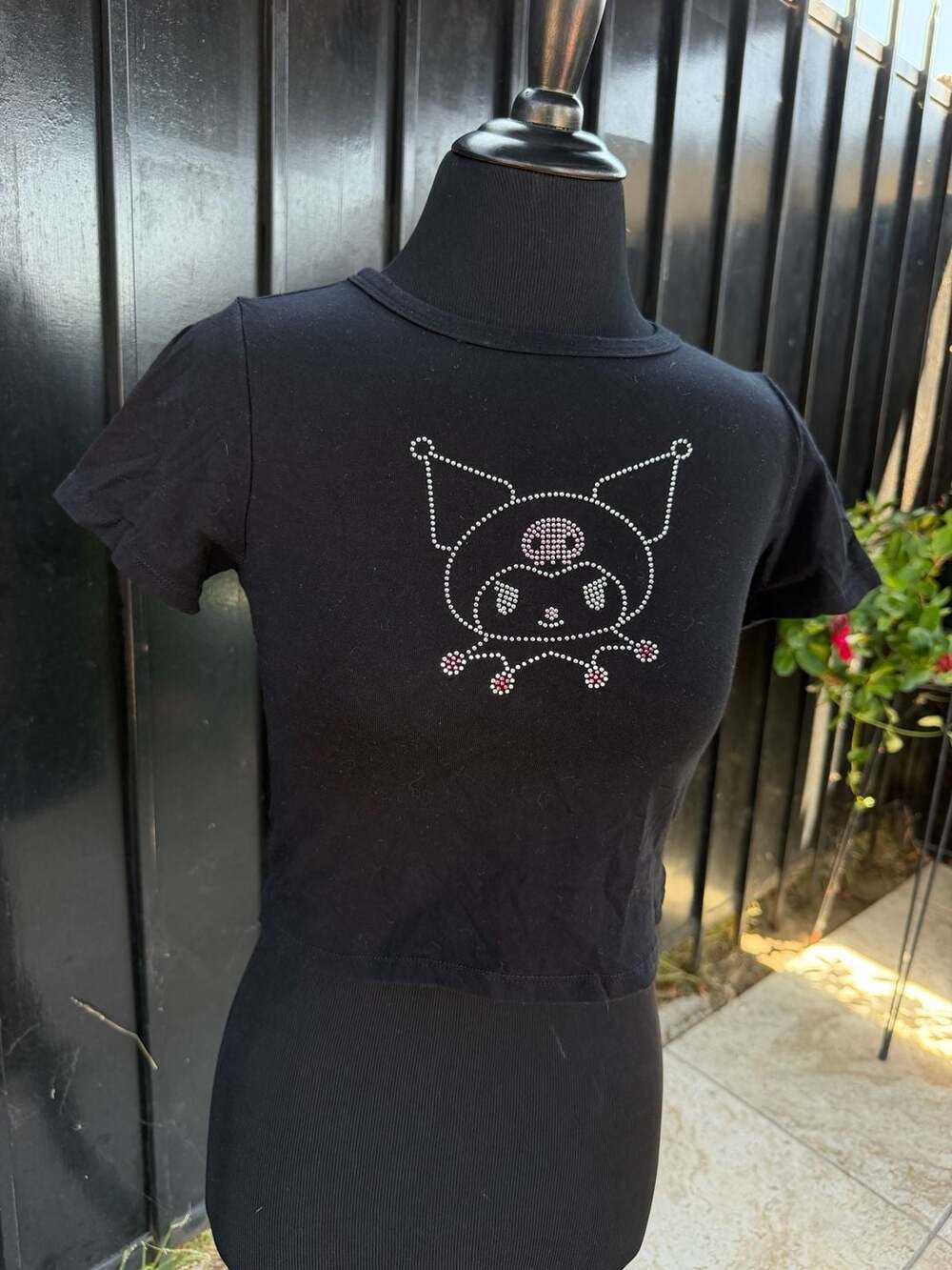 Kuromi Rhinestone Cropped T-Shirt by Sanrio for Hot Topic